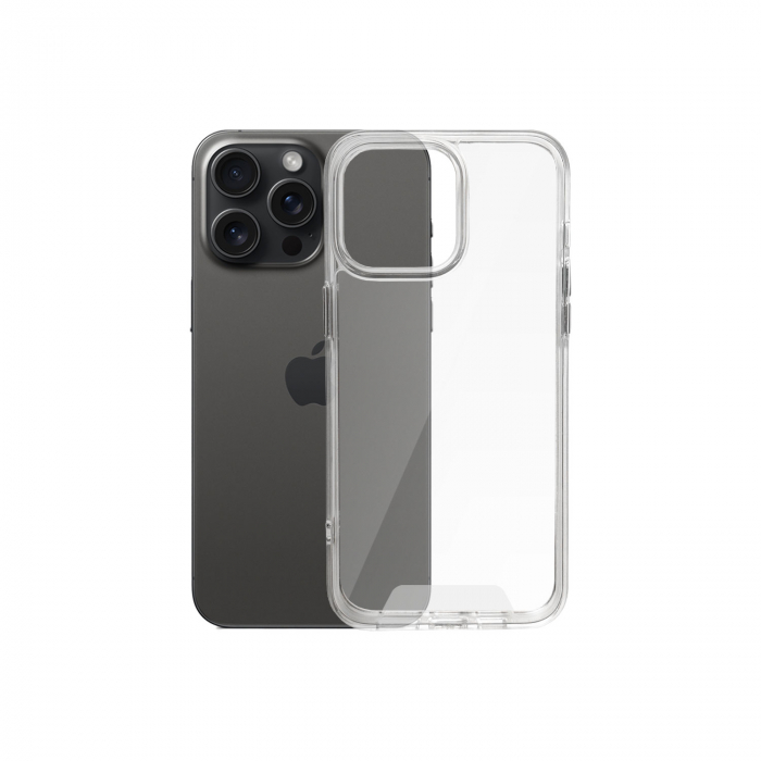 Apple iPhone 15 Plus Clear Gel TPU Case with Hard Back