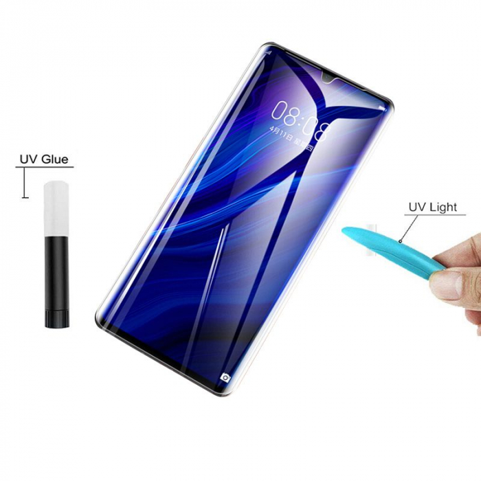 Huawei P40 Pro UV Liquid Full Coverage Tempered Curved Glass Screen Protector